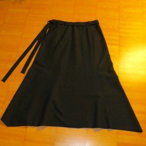 BABATON black wool/cashmere blend maxi skirt S 4